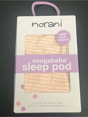 NWT Pink Stripes Swaddle Sack Snuggababe Sleep Pod by Norani Baby Sleeping Bag